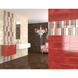 Vitrail-4 Rosso 25x75